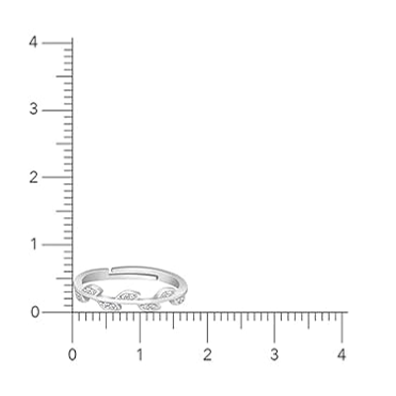 Silver Zircon Vine Shine Ring